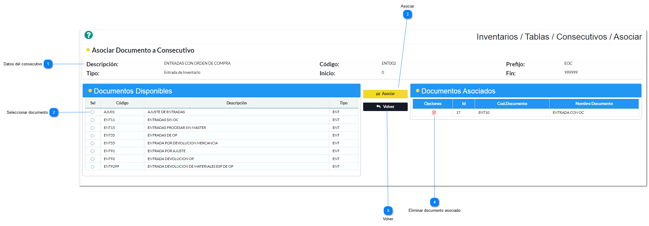 Asociar Documentos