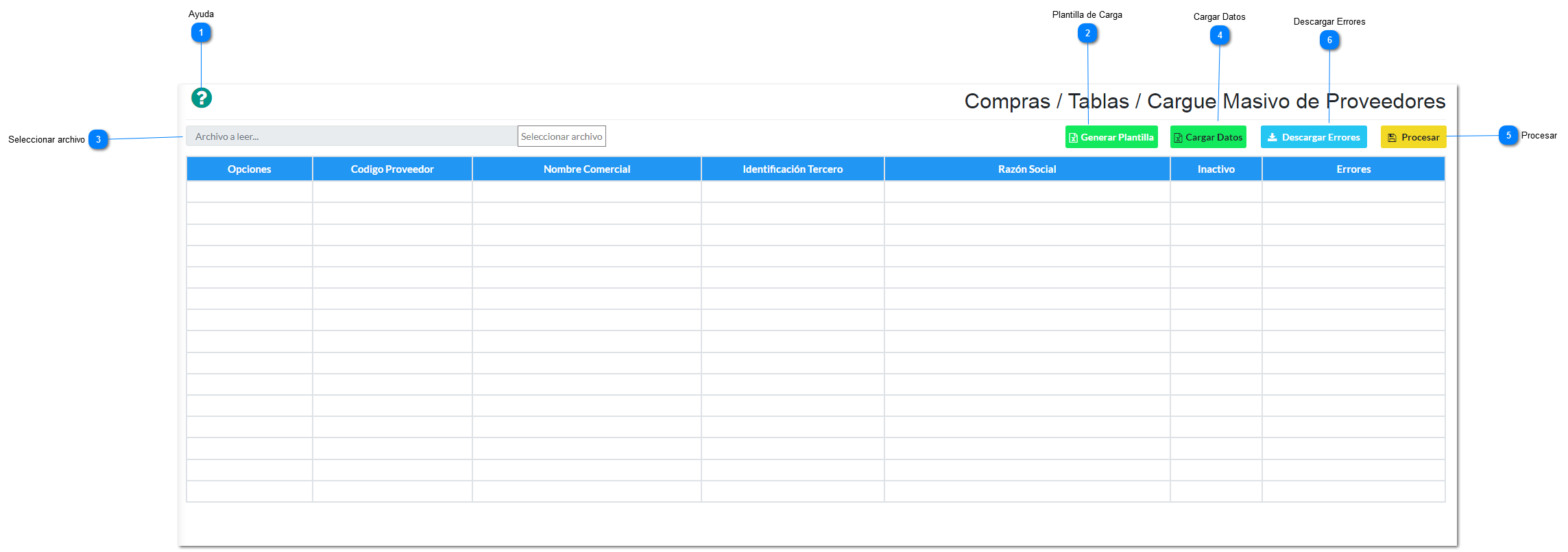 Cargar Proveedores Desde Excel