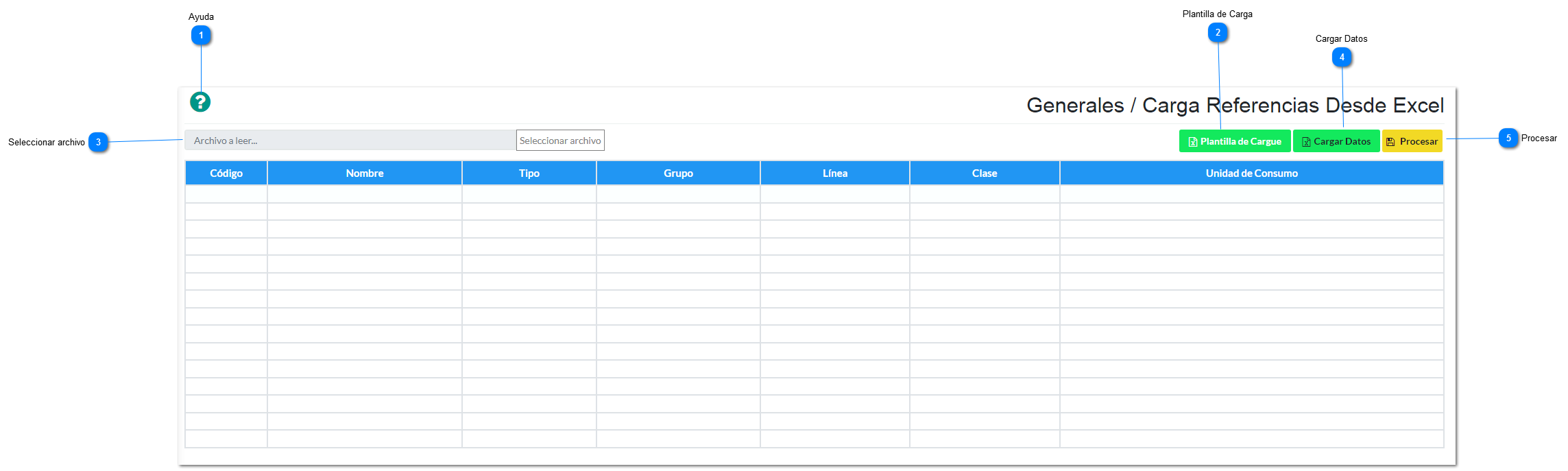 Cargar Referencias desde Excel