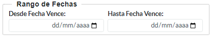 7. Desde Fecha Vence - Hasta Fecha Vence