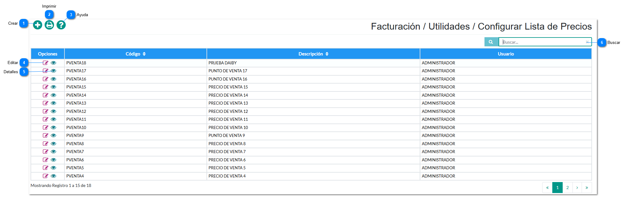 Configurar Lista de Precios