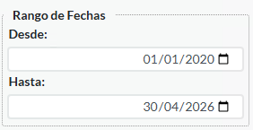 3. Rango de Fechas