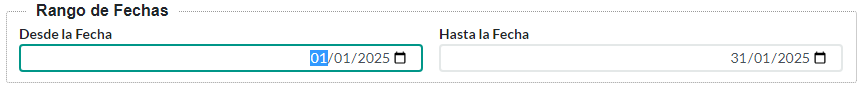 1. Rango de Fechas