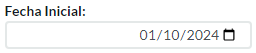 1. Fecha Inicial