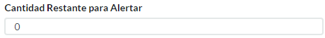 11. Cantidad Restante para alertar