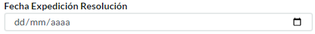 9. Fecha de Expedición Resolución
