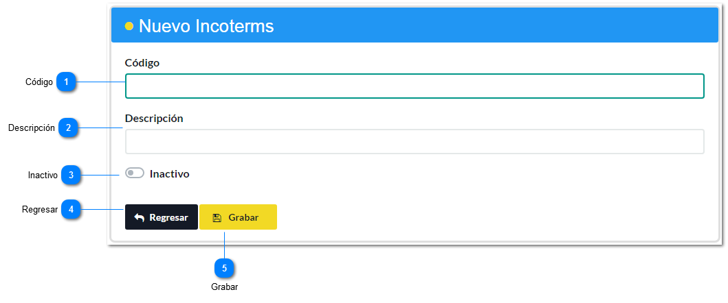 Crear Incoterms