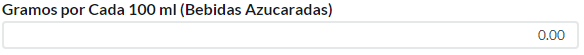 14. Gramos por Cada 100 ml (Bebidas Azucaradas)