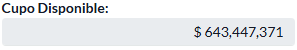 9. Cupo Disponible