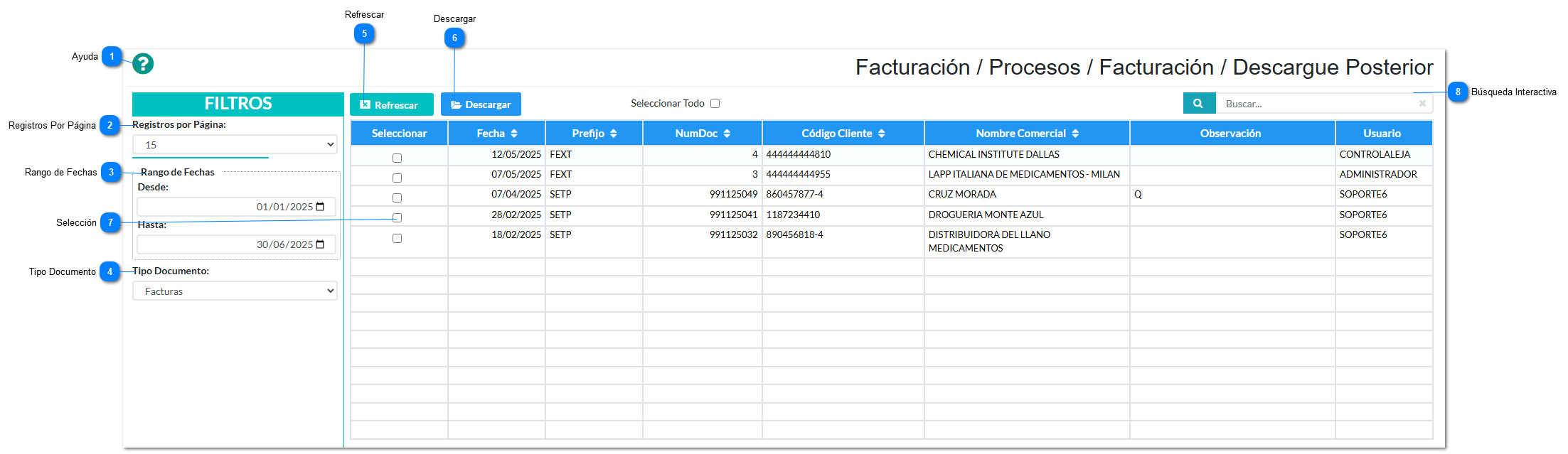 Descargue Posterior