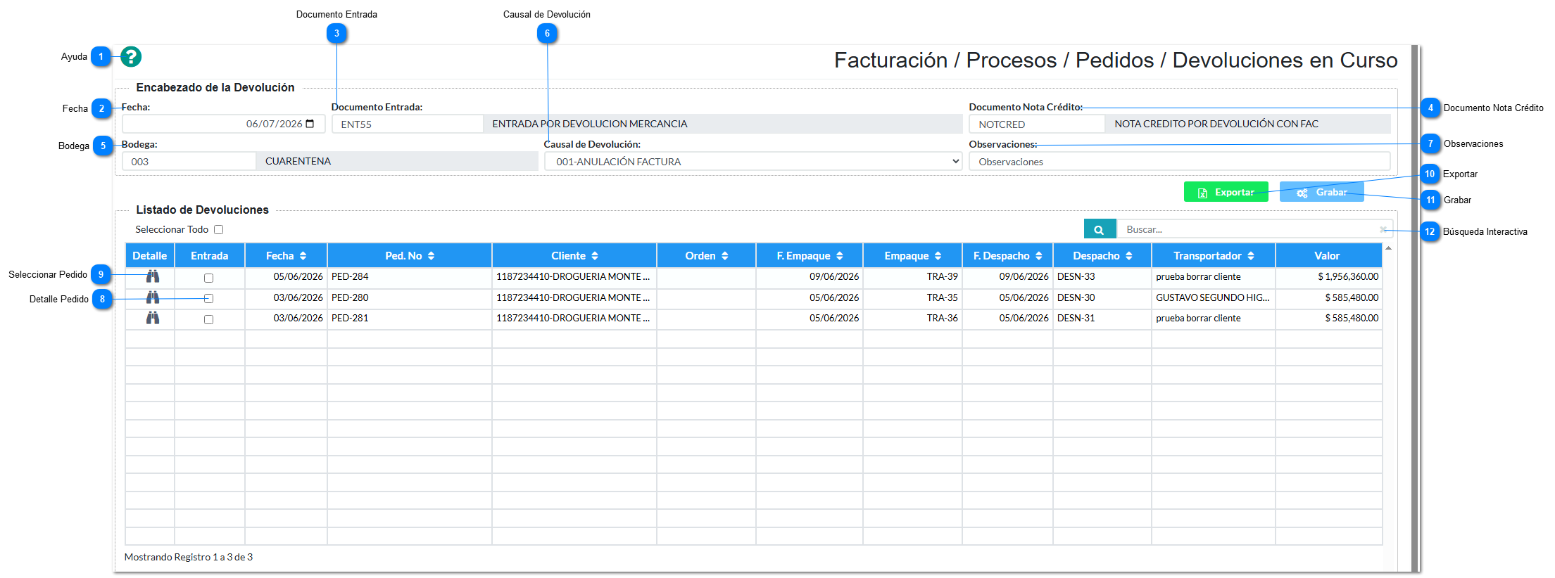 Devoluciones