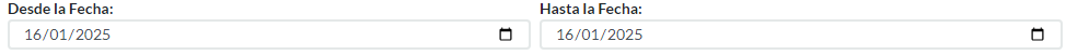 1. Desde la Fechas - Hasta la Fecha