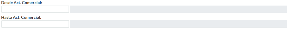 5. Desde Act. Comercial - Hasta Act. Comercial