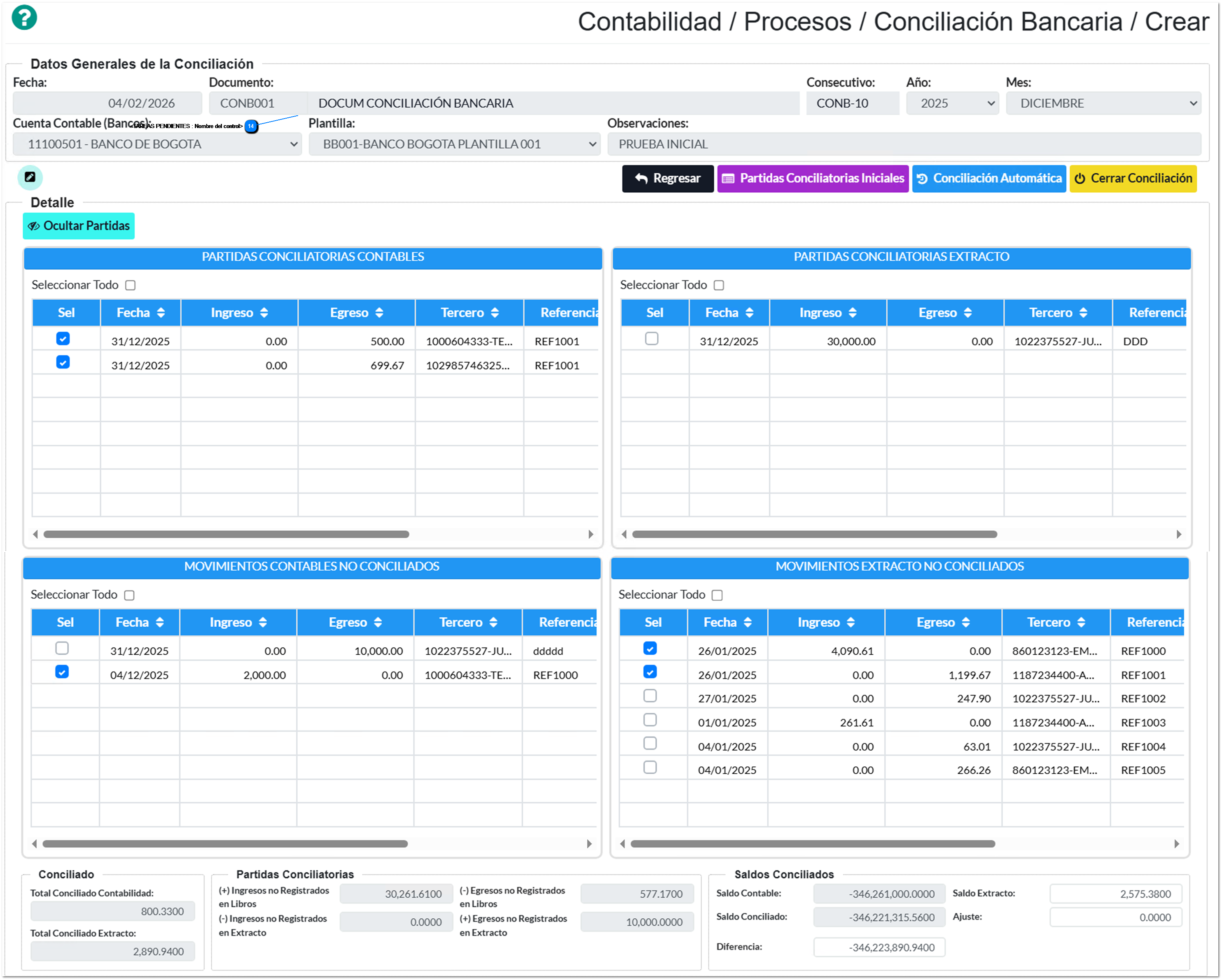 Editar Conciliación
