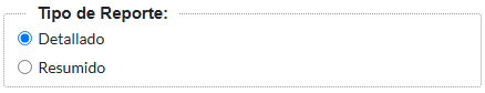 5. Tipo de Reporte