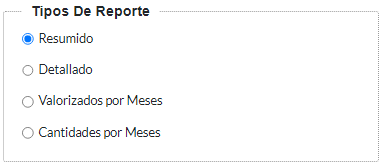 5. Tipos de reporte