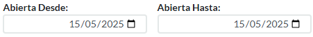 3. Abierta Desde - Abierta Hasta