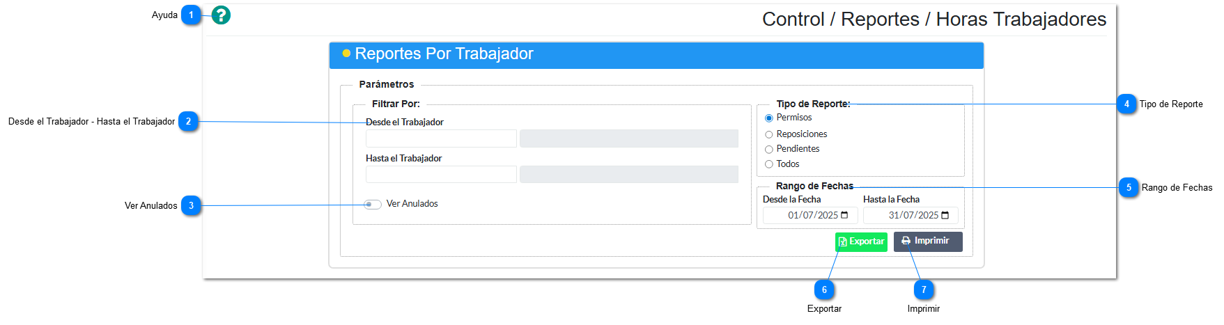 Permisos por Trabajador