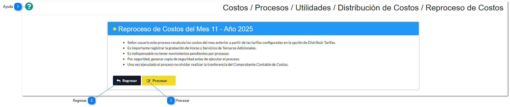 Reproceso de Costos