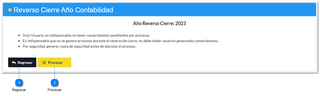 Reversar Cierre de Año