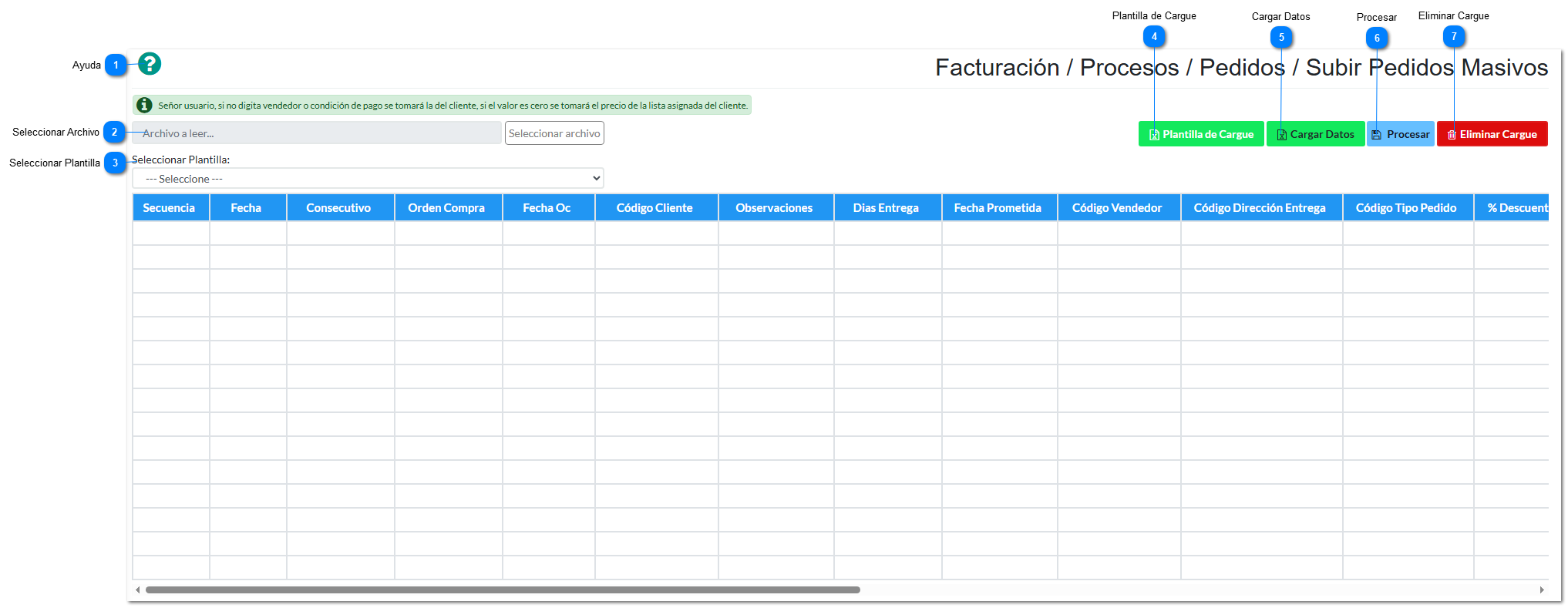 Subir Pedidos Masivos Desde Plantilla