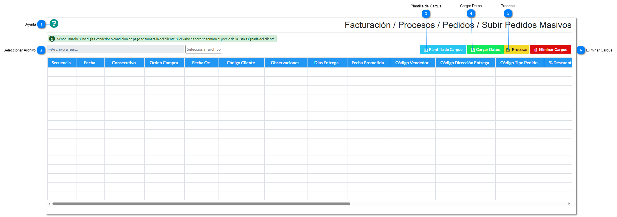 Subir Pedidos Masivos