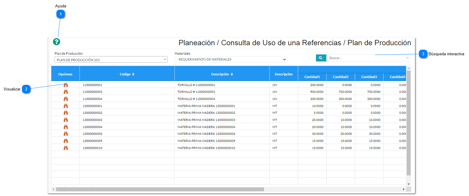 Uso de Referencias de un Plan